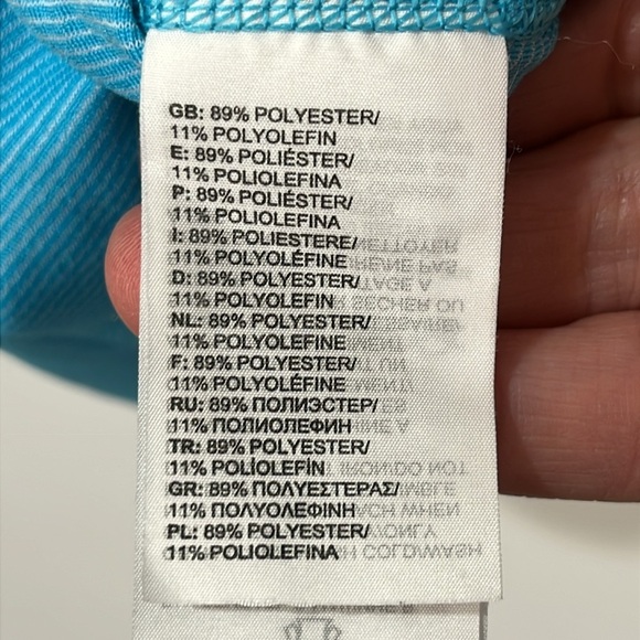 North Face Women's Running Shirt Size M Long Sleeve Teal Blue Flash Dry Hiking - Picture 14 of 16